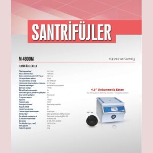 ELEKTROMAG M4800 M Santrifüj 14000 rpm /  24X1,5-2 ml