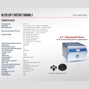 ELEKTROMAG M 2815 P (ROTOR TANIMA) Santrifüj 4500 rpm / 28 X 15 ml