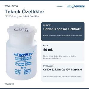 WTW ELY/G Galvanik Oksijen Sensörü Elektroliti | 50 mL | 205217